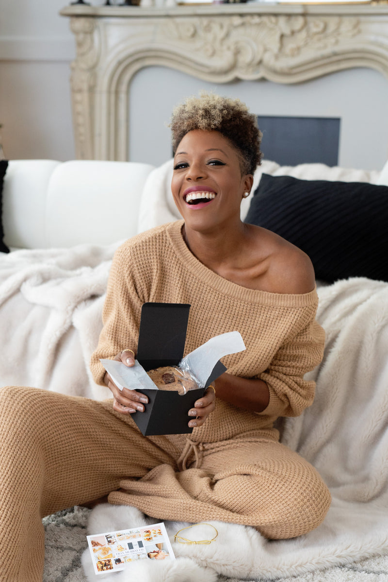 Assorted gourmet chocolate chip cookies—cranberry pistachio, maple pecan, coconut date